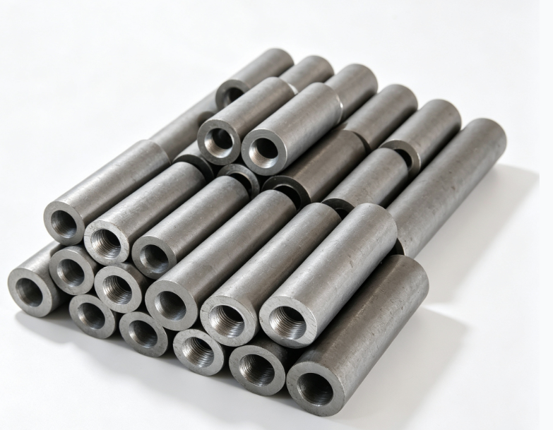 Hydraulic and pipeline system connectors with internally and externally machined holes for CNC turning, available in customizable specifications.