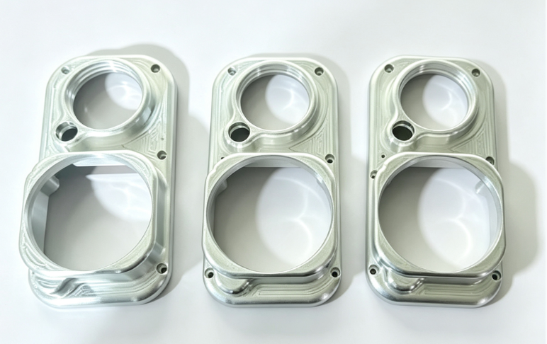 The device features a sealed fixed end cap with precisely symmetrical holes, designed for component assembly and fixation.